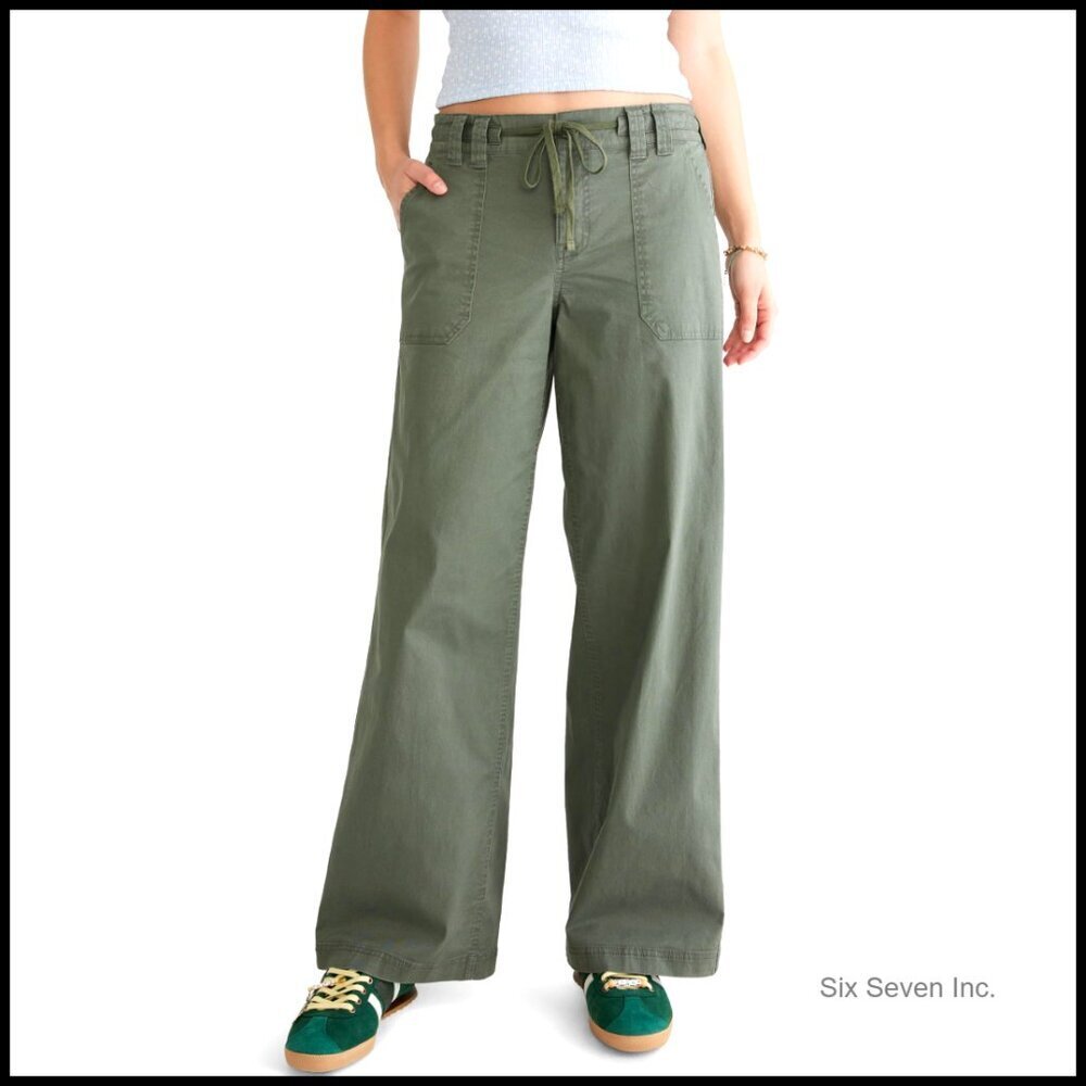 Low Rise Baggy Wide Leg Jeans Y2K Retro Chic Oversized Denim - Picture 1 of 5
